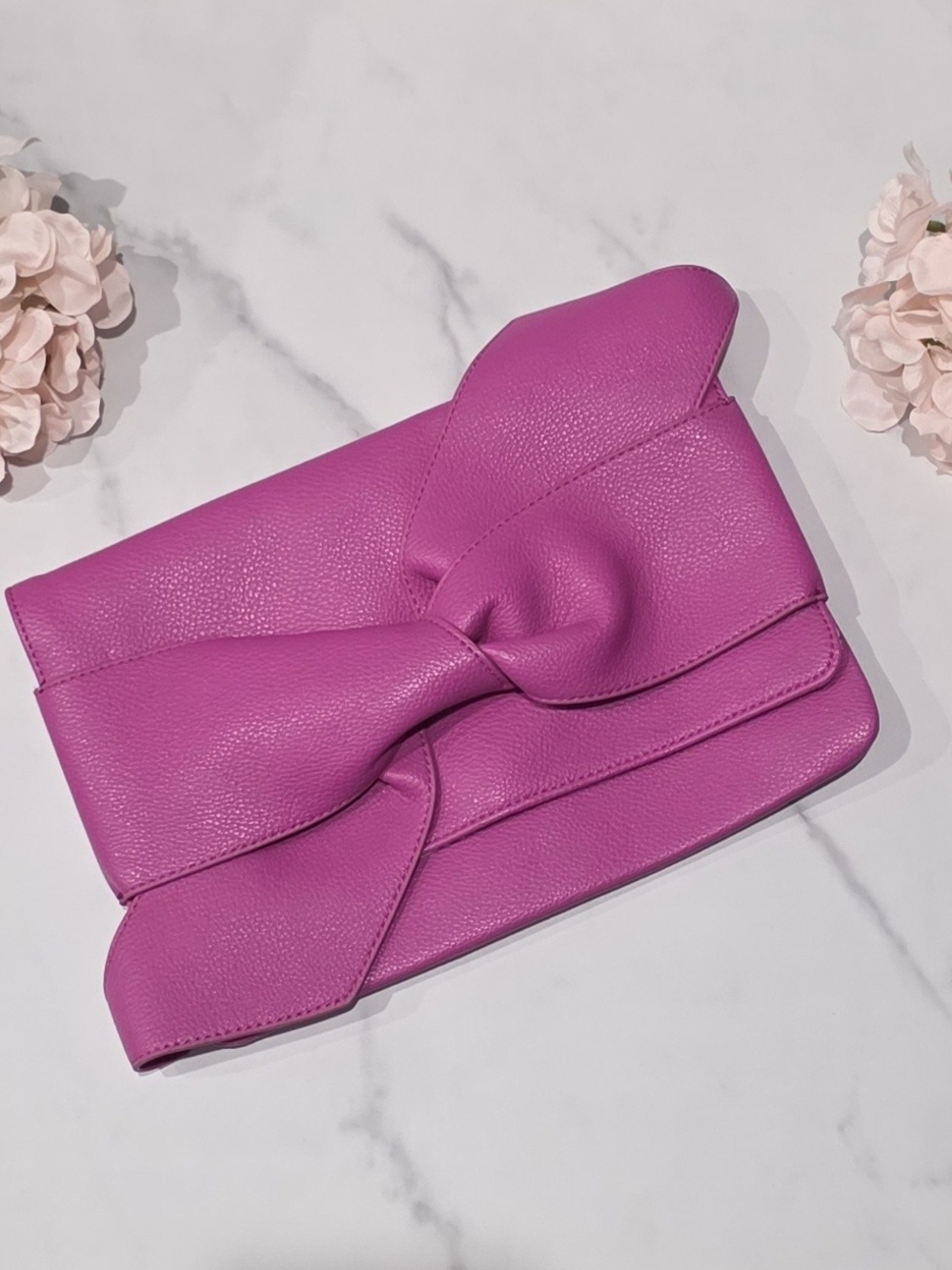 JustFab - Hot Pink Bow Clutch